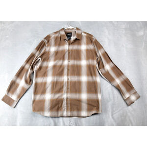 5.11 Tactical Shirt Mens XL Brown Plaid Snap Up Long Sleeve